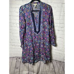 Matilda Jane Floral Paisley Boho Dress Colorful Patterned Long Sleeve‎